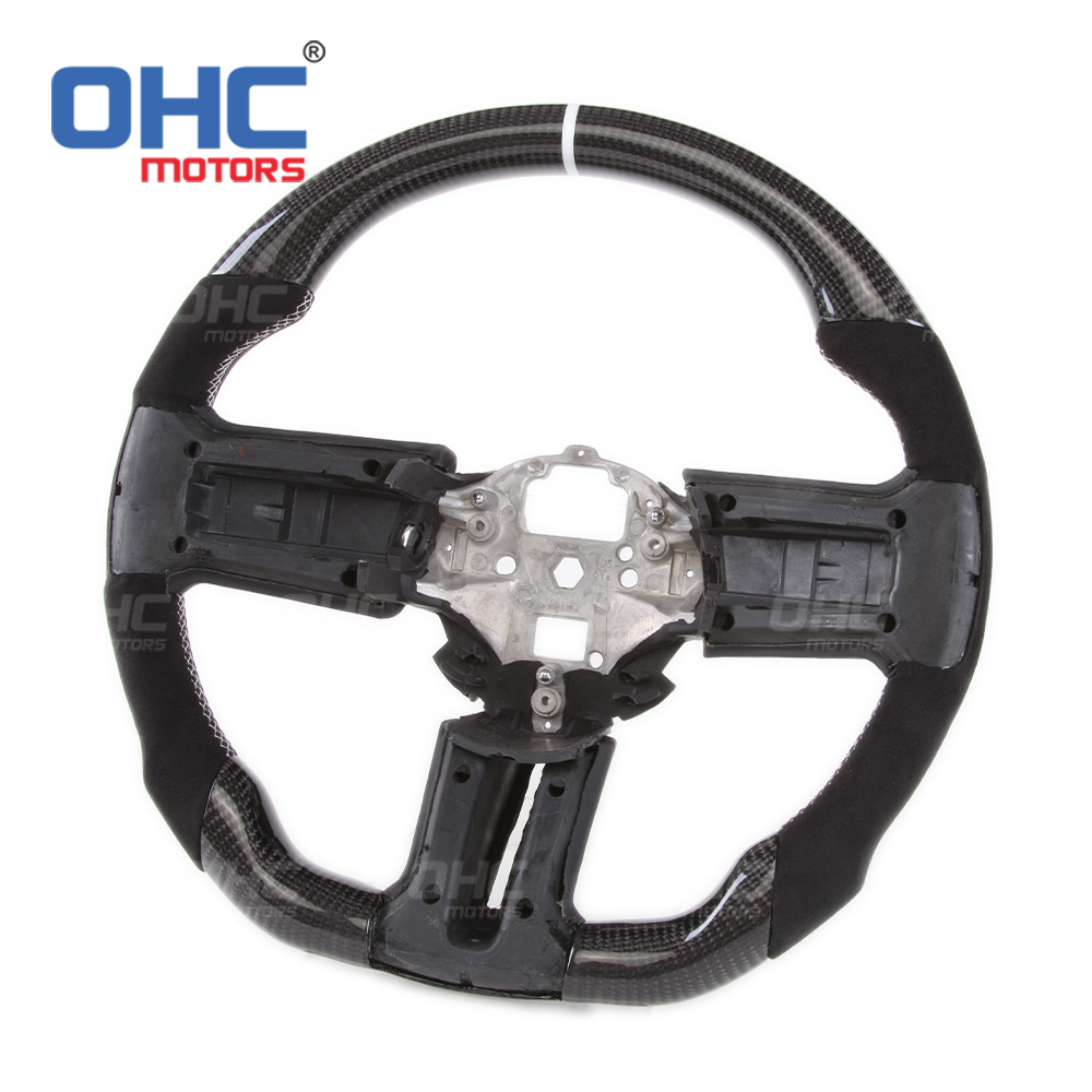Carbon fiber Alcantara steering wheel for mustang (2012-2014)