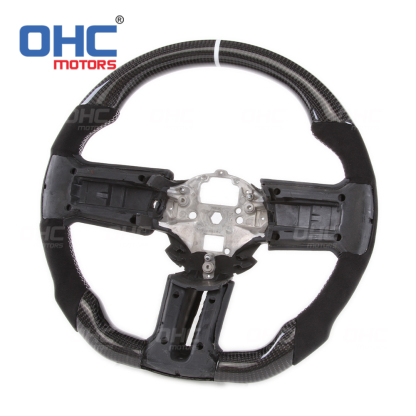 Carbon fiber Alcantara steering wheel for mustang (2012-2014)