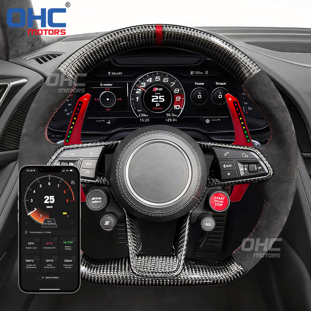 LED RPM Paddle Shift Fit for Audi RS6 RS7 S6 RS SQ5 B7 B8 B9 C8 2016 TO 2020 Smart Paddle Shift Shifter Shifters