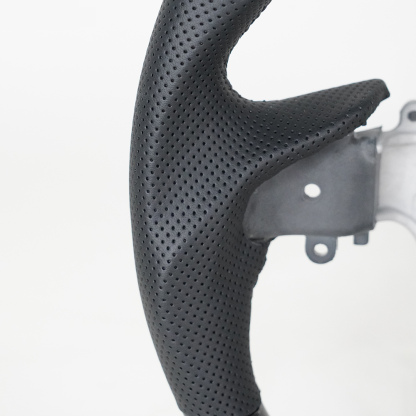 Painted Glossy Black ABS D-shape Flat-bottom Steering Wheel for Lexus ES 300 15-17 RX 350 16-20 LX 570 16-19 Preforated Leather Grip US STOCK