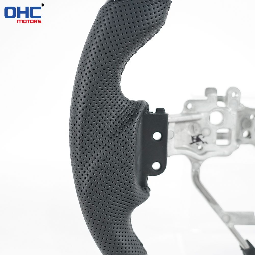 Painted Glossy Black D Shape Flat-bottom Steering Wheel for Lexus IS200t IS250 IS300 IS350 2013-2019 Preforated Leather Grip US STOCK