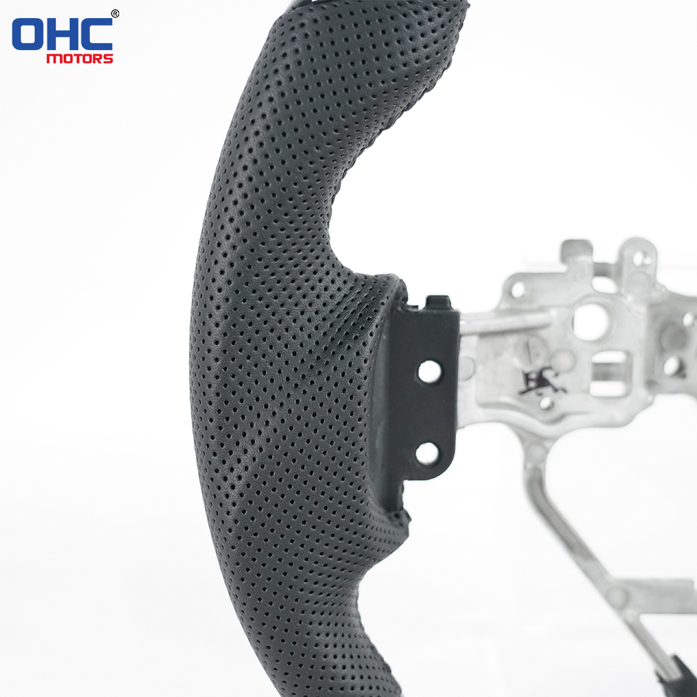 Painted Glossy Black D Shape Flat-bottom Steering Wheel for Lexus IS200t IS250 IS300 IS350 2013-2019 Preforated Leather Grip US STOCK