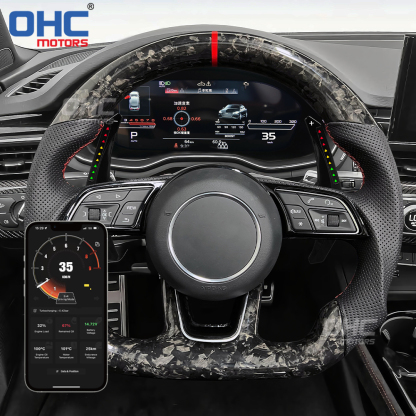 LED RPM Paddle Shift Fit for Audi RS6 RS7 S6 RS SQ5 B7 B8 B9 C8 2016 TO 2020 Smart Paddle Shift Shifter Shifters