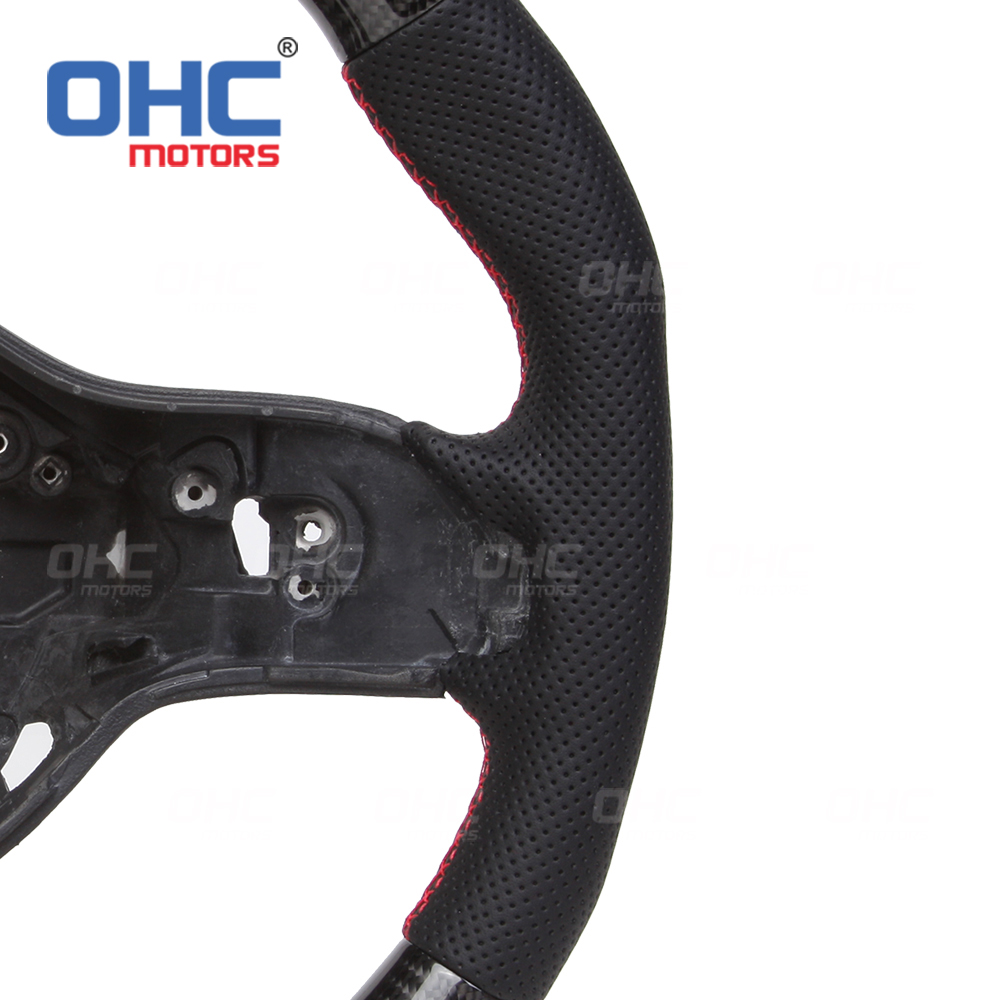 LED RPM Carbon Fiber Steering Wheel Core Alcantara Fit For AMG Mercedes-Benz W204 W205 W211 AMG GLE CLA 2018-2021