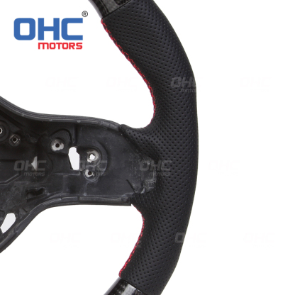 LED RPM Carbon Fiber Steering Wheel Core Alcantara Fit For AMG Mercedes-Benz W204 W205 W211 AMG GLE CLA 2018-2021