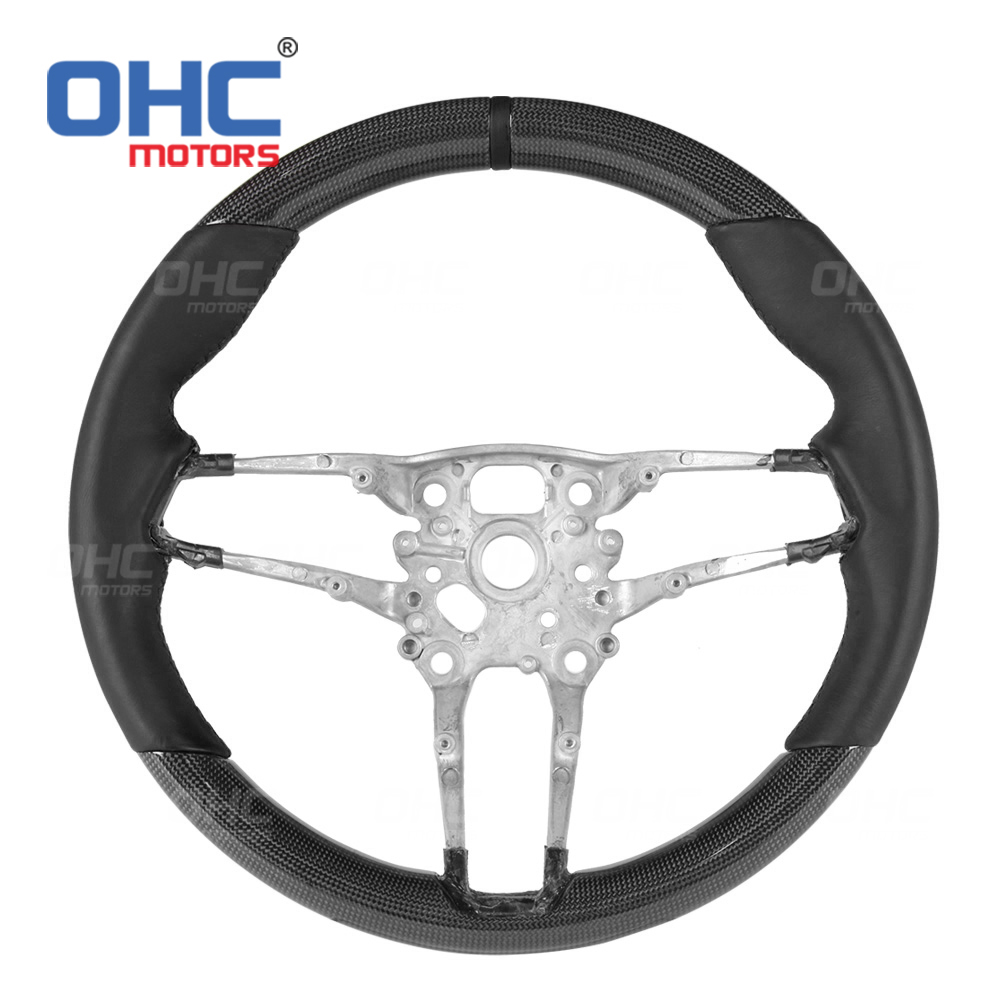 Real Carbon Fiber Steering Wheel Compatible with Porsche 911 718 918 Panamera Macan Cayenne Cayman