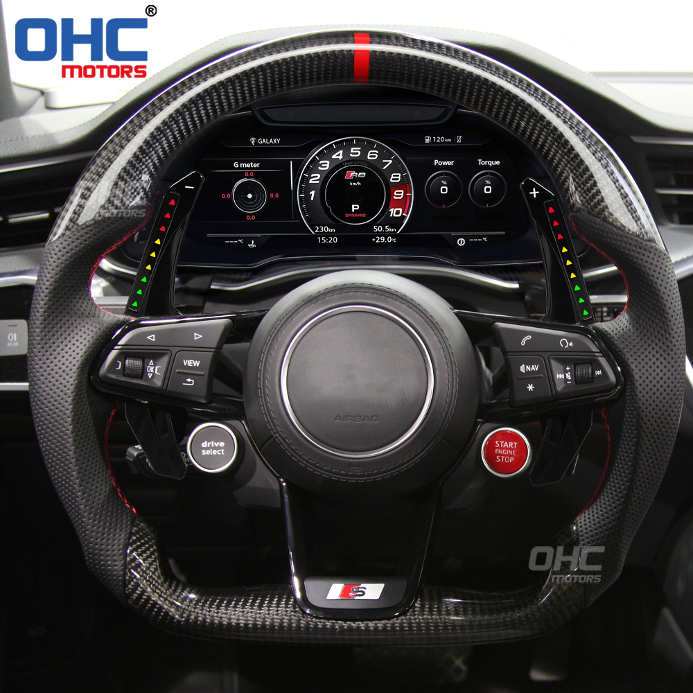 LED RPM Paddle Shift Fit for Audi RS6 RS7 S6 RS SQ5 B7 B8 B9 C8 2016 TO 2020 Smart Paddle Shift Shifter Shifters