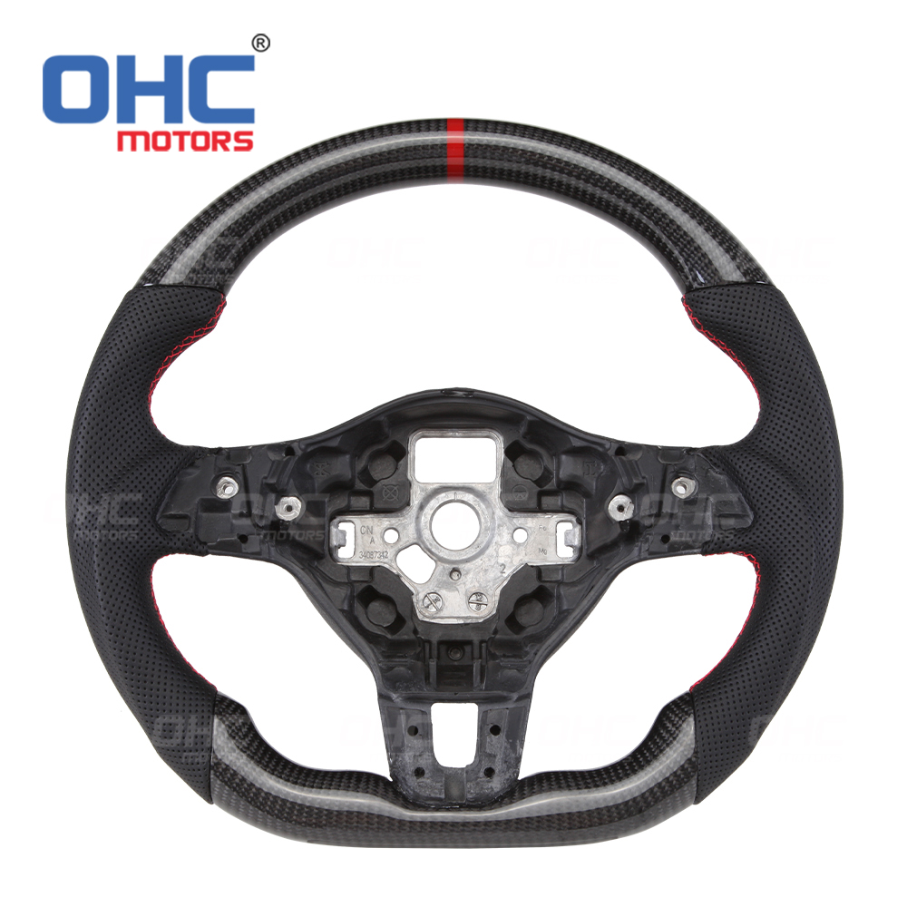 Real Carbon Fiber Steering Wheel For Golf 6 MK6 Golf R Gti Steering Wheel Carbon Fiber