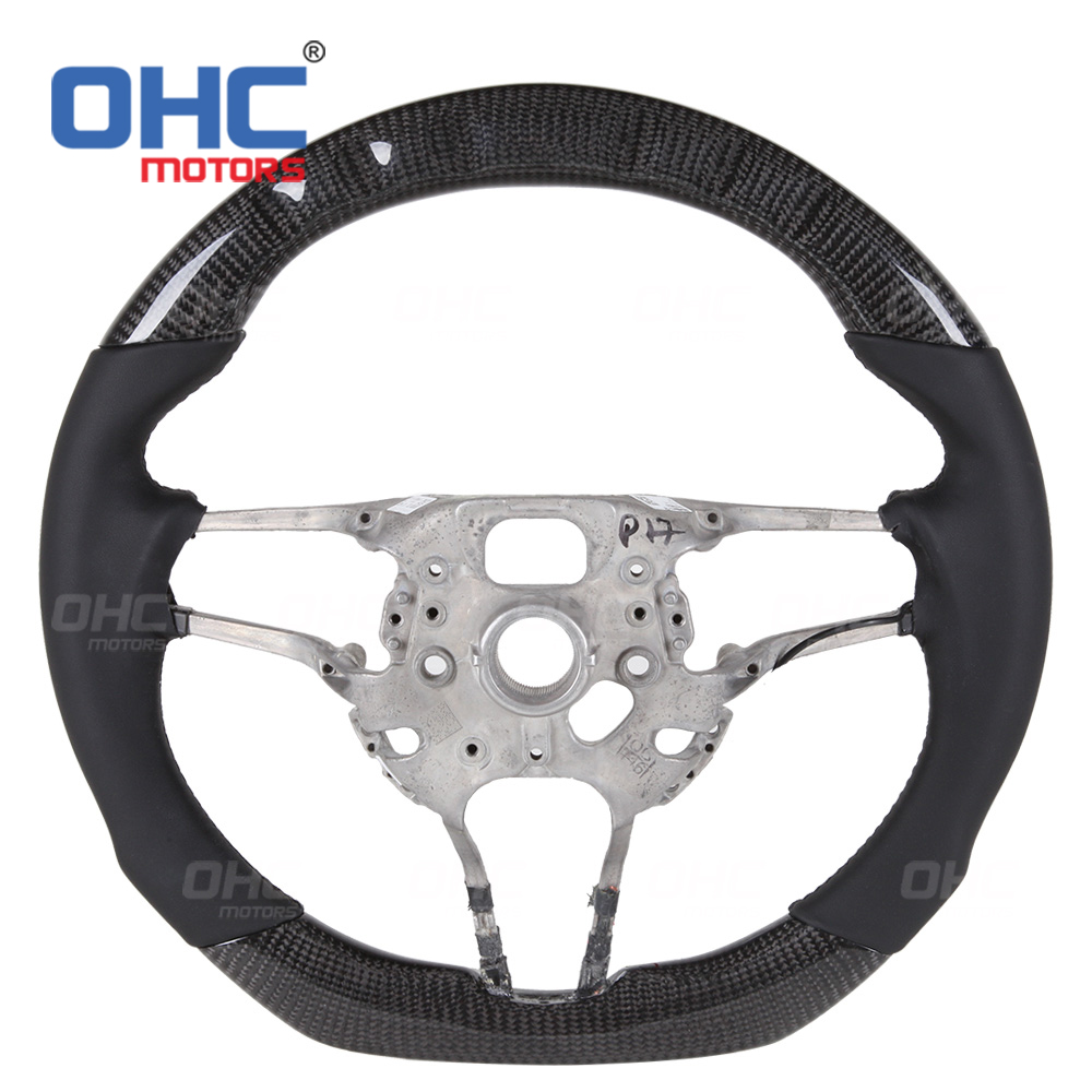 Real Carbon Fiber Steering Wheel Compatible with Porsche 911 718 918 Panamera Macan Cayenne Cayman