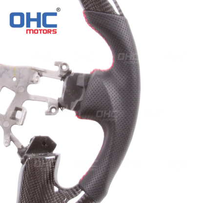 LED Racing Car Steering Wheel For Nissan Patrol Y62 Year 2015-2021 Carbon Fiber steering wheel