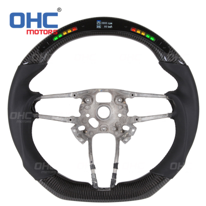 Real Carbon Fiber Steering Wheel Compatible with Porsche 911 718 918 Panamera Macan Cayenne Cayman