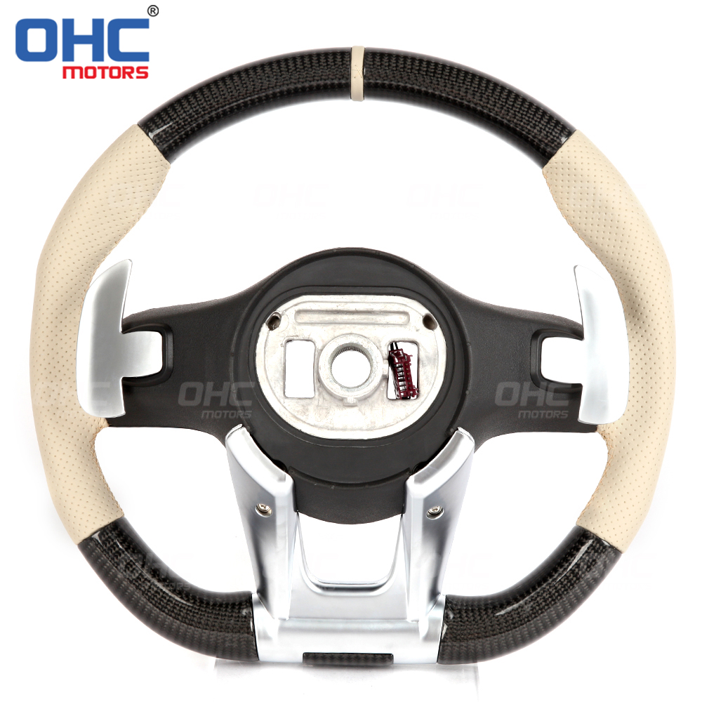 Wholesale Car Carbon Fiber Steering Wheel Assembly Set Compatible with Mercedes-Benz W204 W205 W211 AMG GLE CLA Leather Suede Carbon Fiber