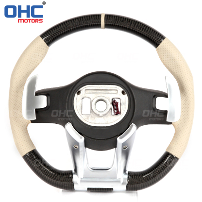 Wholesale Car Carbon Fiber Steering Wheel Assembly Set Compatible with Mercedes-Benz W204 W205 W211 AMG GLE CLA Leather Suede Carbon Fiber