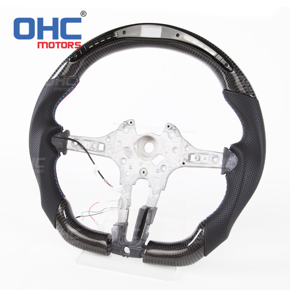 LED Carbon Fiber Steering Wheel For BMW M3 F30 F35 F80 F15 F16 F25 M2 M3 M4