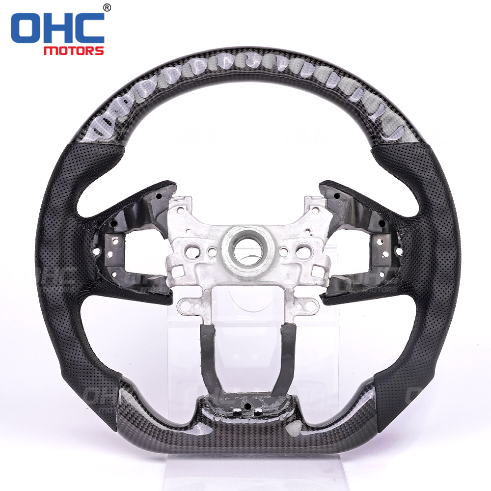 LED Racing Car Carbon Fiber Streering Wheel For HONDA CIVIC OHC MOTORS