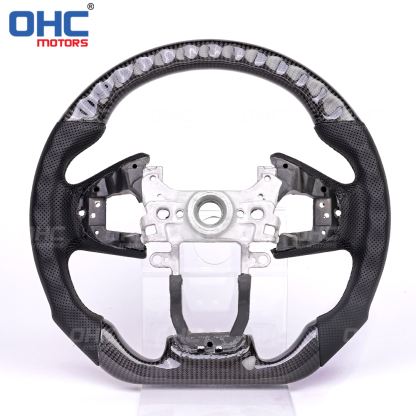 LED Racing Car Carbon Fiber Streering Wheel For HONDA CIVIC OHC MOTORS