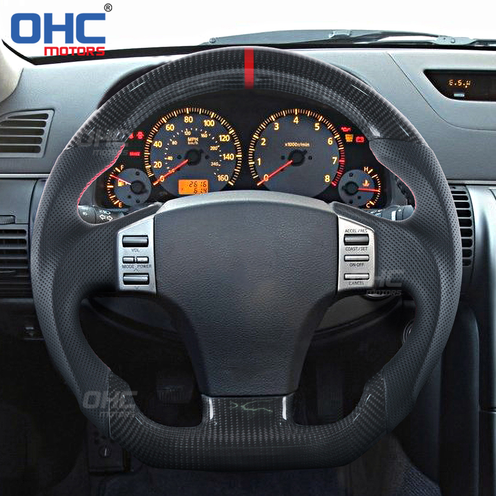 LED Racing Car Steering Wheel Carbon Fiber For Infiniti G35 REAL 100% Carbon Fiber Steering Wheel 