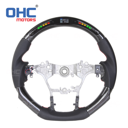 LED Racing Car Carbon Fiber Steering Wheel For Toyota Hilux Revo Fortuner 2011-2018 Innova steering wheel