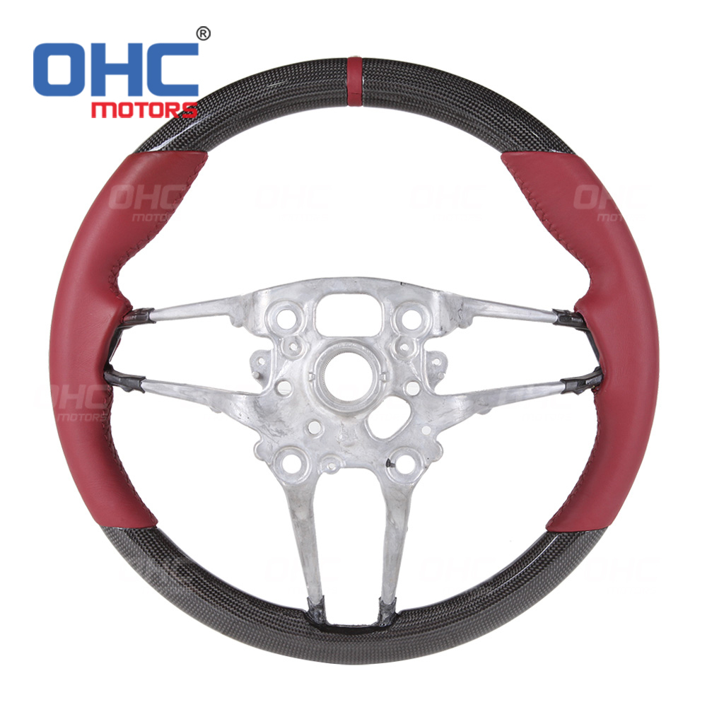 Real Carbon Fiber Steering Wheel Compatible with Porsche 911 718 918 Panamera Macan Cayenne Cayman