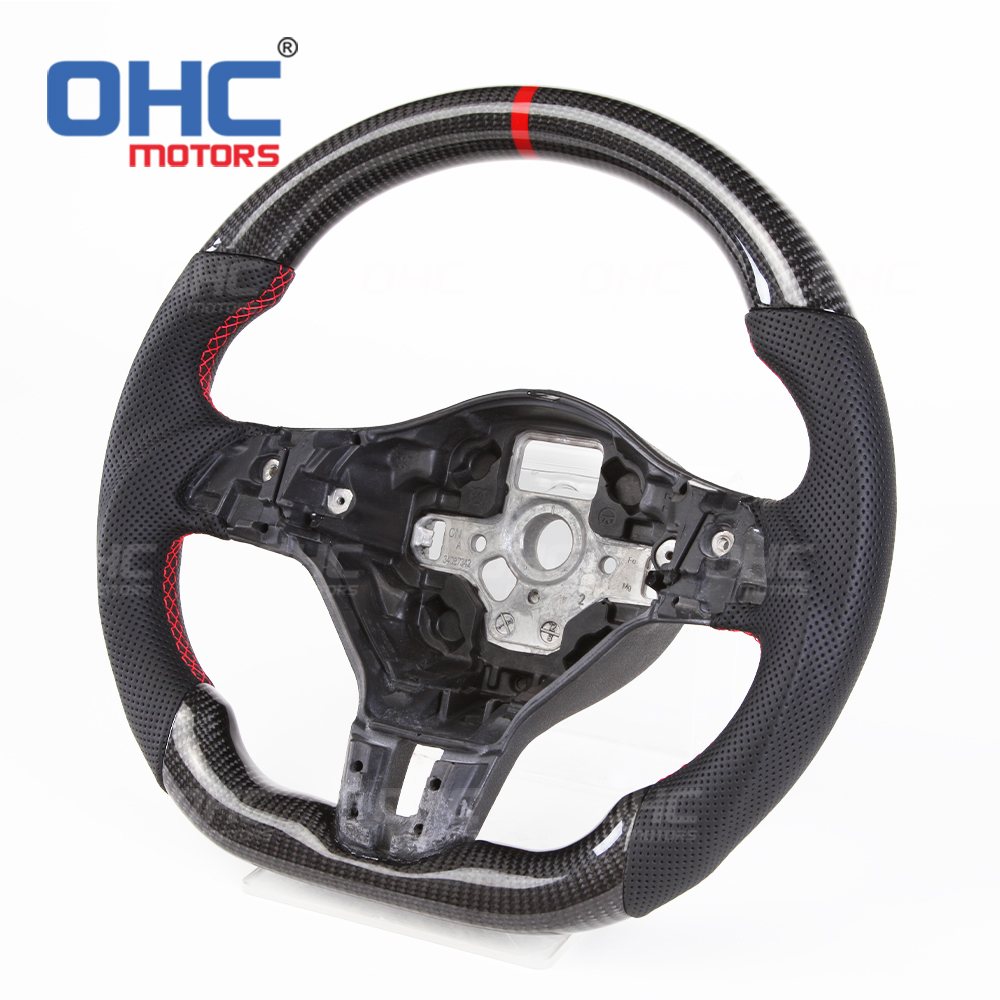 Real Carbon Fiber Steering Wheel For Golf 6 MK6 Golf R Gti Steering Wheel Carbon Fiber