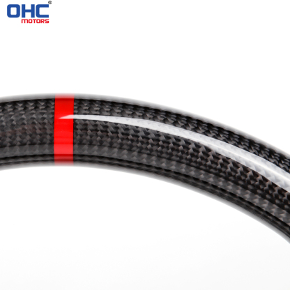 Prepreg Dry Carbon Fiber D-shaped Flat-bottom Steering Wheel for Dodge RAM 1500 TRX 2018-2024 Preforated Leather Grip US STOCK