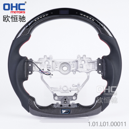 LED Carbon Fiber Steering Wheel fit for Lexus IS NX RC ISF GSF RCF CT Steering Wheel Carbon Fiber OHC Motors