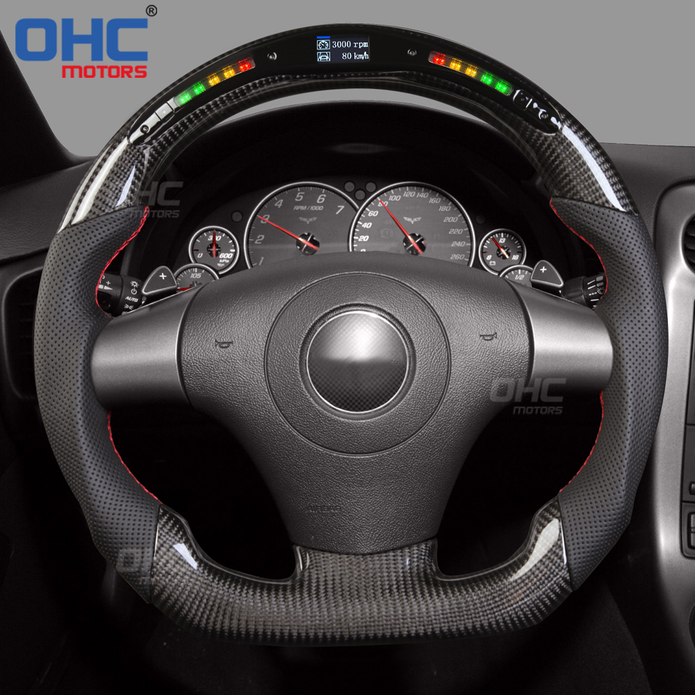 LED Carbon Fiber Steering Wheel for Chevrolet Corvette C6