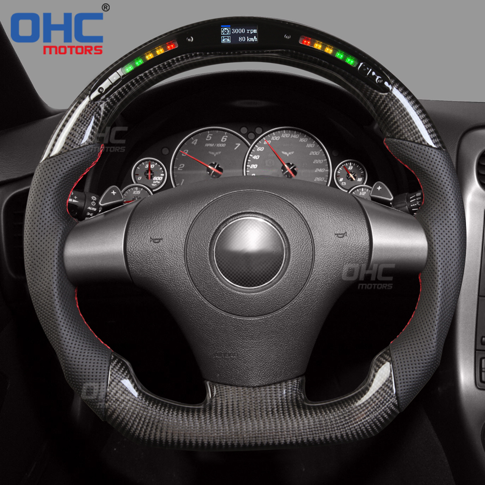 LED Carbon Fiber Steering Wheel for Chevrolet Corvette C6