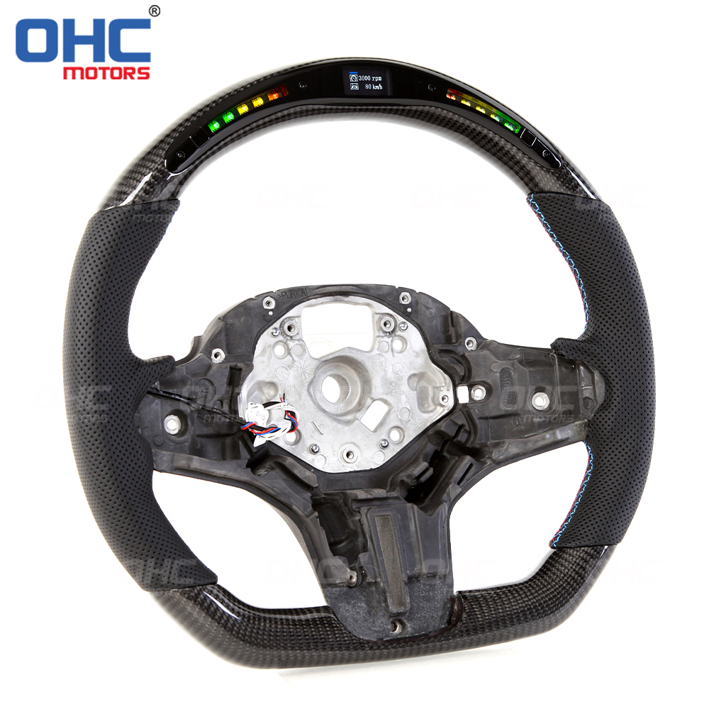 Compatible With BMW G15 F92 M8 G01 X3 BMW G02 X4 M performance Sport Steering Wheel LED Carbon Fiber Steering Wheel