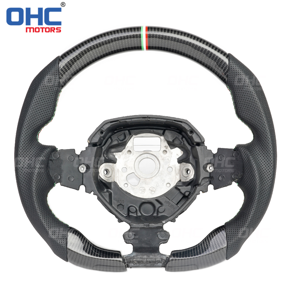 Real Carbon Fiber Steering Wheel for Lamborghini Aventador LED RPM Racing Car Steering Wheel Carbon Fiber ohc motors