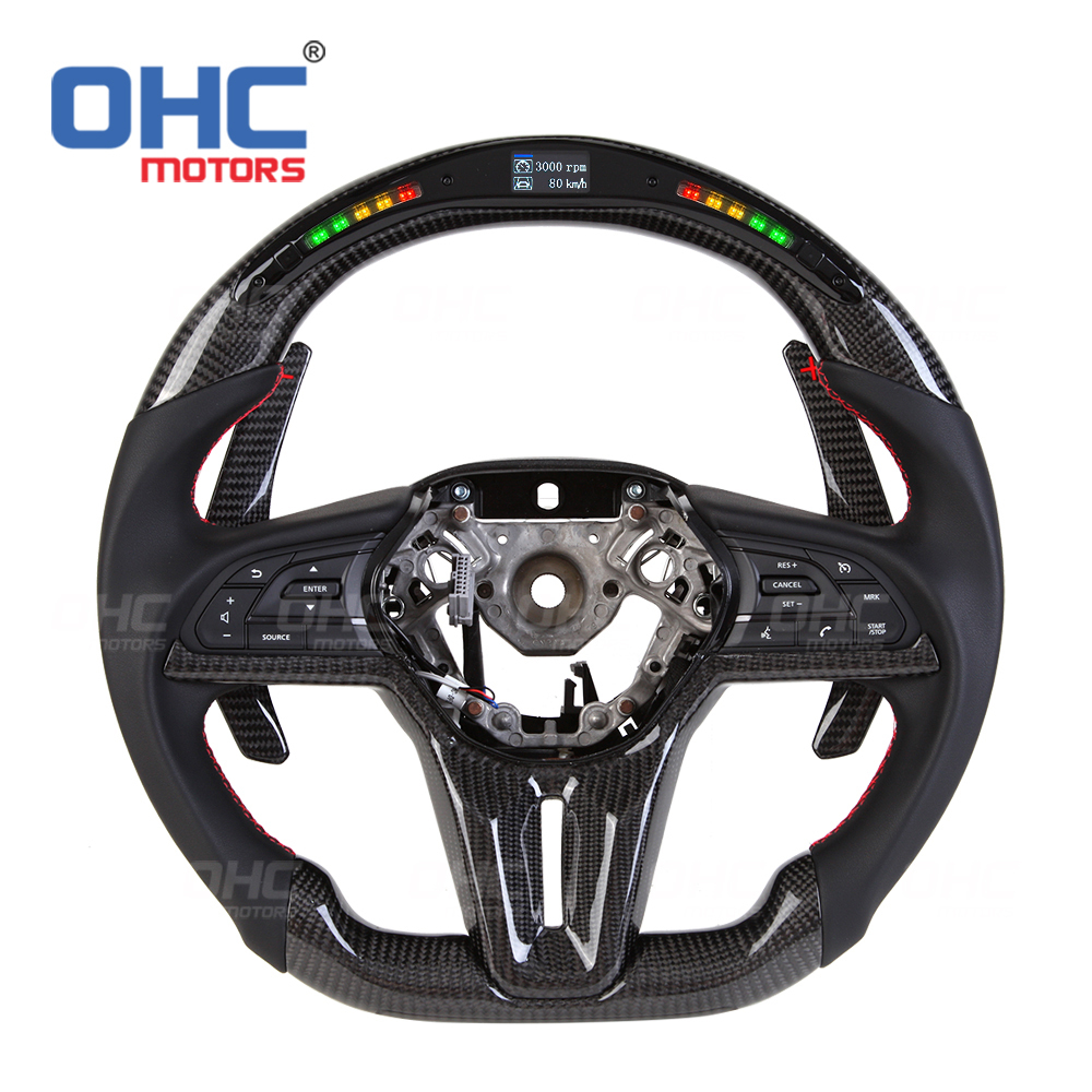 LED Carbon Fiber Steering Wheel For Nissan GTR 2019+