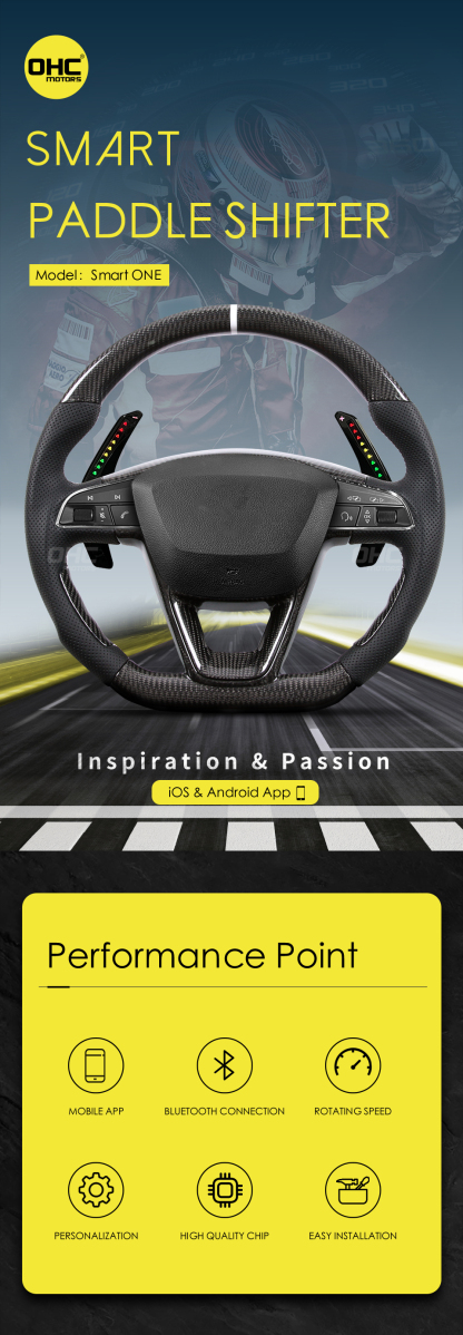 LED RPM Paddle Shift for Seat Leon Cupra mk2 mk3 LED RPM Racing Car Steering Wheel Paddle Shift Shifter Shifters