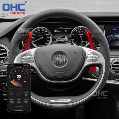 Car Steering Wheel Shift Paddle for Mercedes GLA X156 180 250 GLC GLE W213 W204 W205 X253 2013-2019 LED RPM Smart Paddle Shift