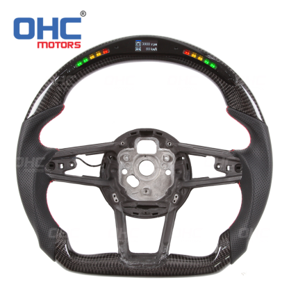 Car Steering Wheel Audi R8 for S3 S4 S5 S6 S7 A3 A4 A5 A6 A7 RS3 RS4 RS5 RS6 RS7 2012-2021 Carbon Fiber Steering Wheel Carbon Fiber ohc motors