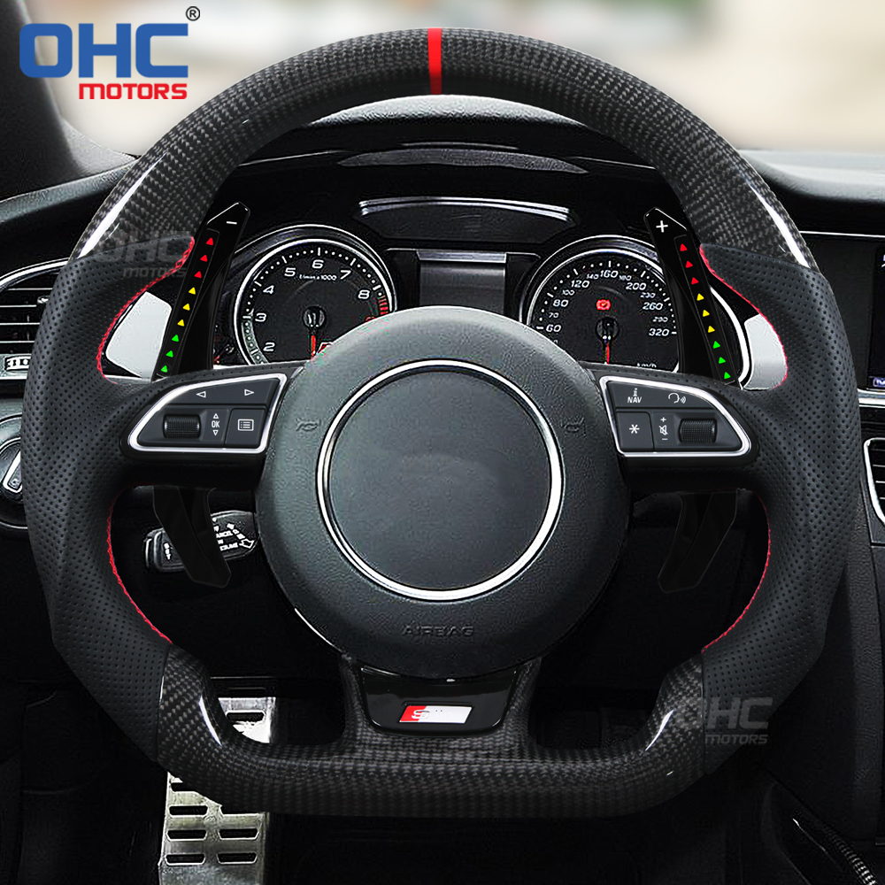 LED RPM Paddle Shift Fit for Audi RS6 RS7 S6 RS SQ5 B7 B8 B9 C8 2016 TO 2020 Smart Paddle Shift Shifter Shifters