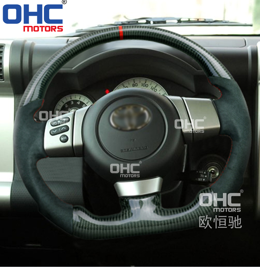 Carbon Fiber FLAT BOTTOM Steering Wheel For TOYOTA FJ Car Steering Wheel Carbon Fiber ohc motors