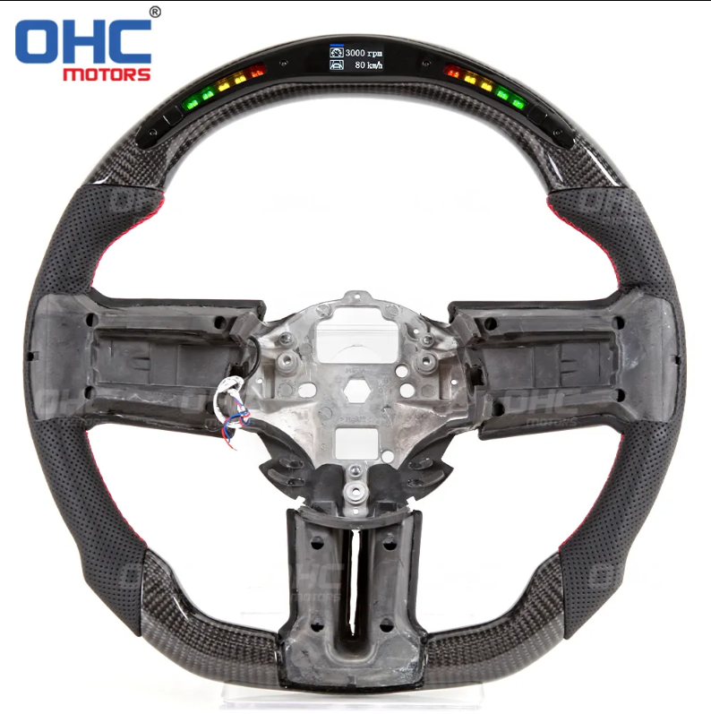 Carbon fiber Alcantara steering wheel for mustang ECOBOOST