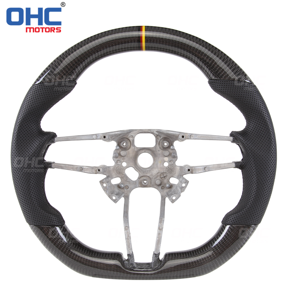 Real Carbon Fiber Steering Wheel Compatible with Porsche 911 718 918 Panamera Macan Cayenne Cayman