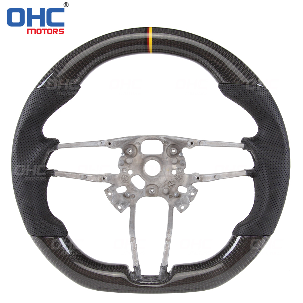 Real Carbon Fiber Steering Wheel Compatible with Porsche 911 718 918 Panamera Macan Cayenne Cayman