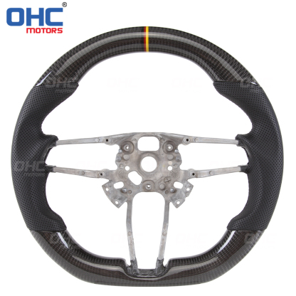 Real Carbon Fiber Steering Wheel Compatible with Porsche 911 718 918 Panamera Macan Cayenne Cayman