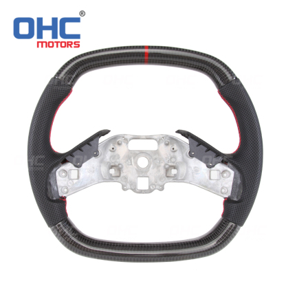 Real Carbon Fiber Steering Wheel For Chevrolet Corvette C6 C7 C8 Car Steering Wheel Carbon Fiber ohc motors