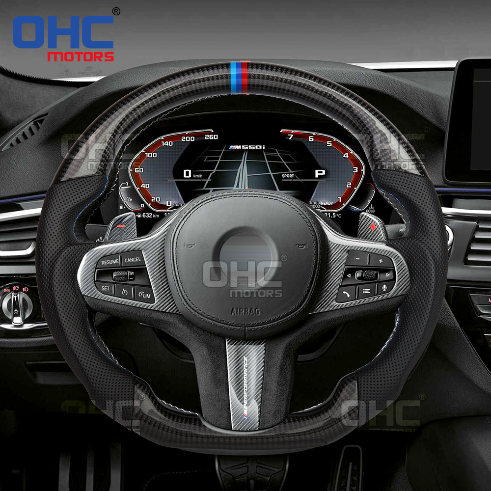 M Performance Sport Carbon fiber Steering Wheel Compatible With BMW G30 G31 G38 G32 G11 G12 G14 G15 G16 X3 X4 X5 X6 X7 X3m F90