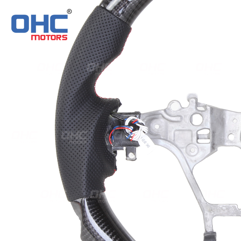 LED Racing Car Carbon Fiber Steering Wheel For Toyota Hilux Revo Fortuner 2011-2018 Innova steering wheel