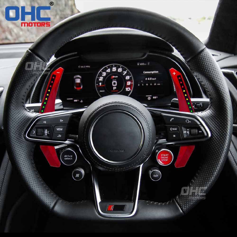 LED RPM Paddle Shift Fit for Audi RS6 RS7 S6 RS SQ5 B7 B8 B9 C8 2016 TO 2020 Smart Paddle Shift Shifter Shifters