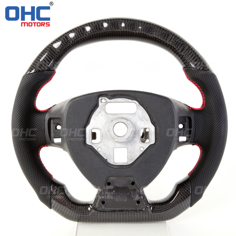 LED RPM Racing Car Carbon Fiber Steering Wheel for Chevrolet Corvette C6 C7 C8 Leather Car Steering Wheel Carbon Fiber ohc motors