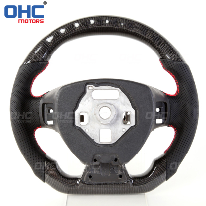 LED RPM Racing Car Carbon Fiber Steering Wheel for Chevrolet Corvette C6 C7 C8 Leather Car Steering Wheel Carbon Fiber ohc motors