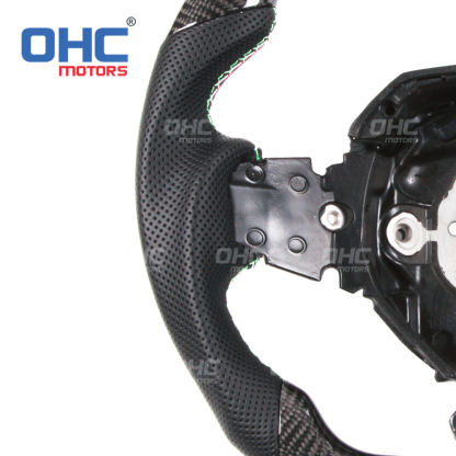 100% carbon fiber perforated leather steering wheel for lamboeghini aventador