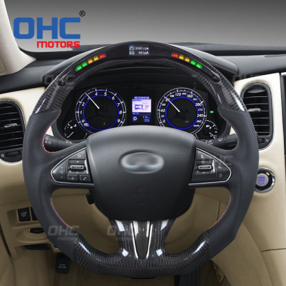LED 100%Carbon Fiber Steering Wheel for Infiniti Q50 