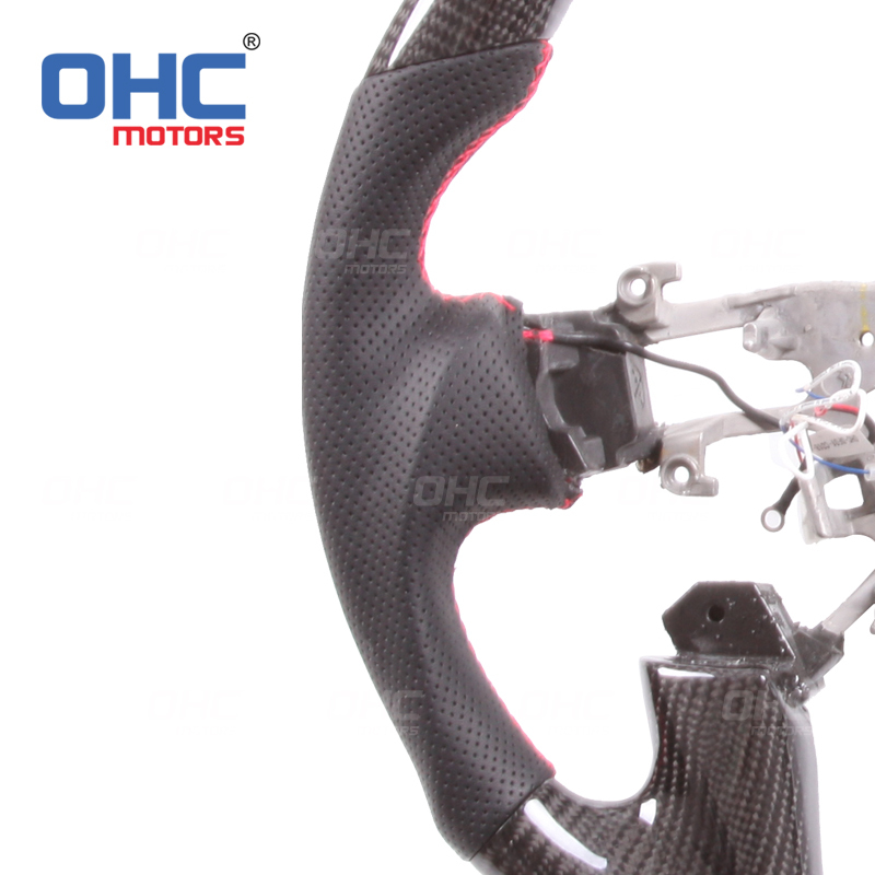 LED Racing Car Steering Wheel For Nissan Patrol Y62 Year 2015-2021 Carbon Fiber steering wheel