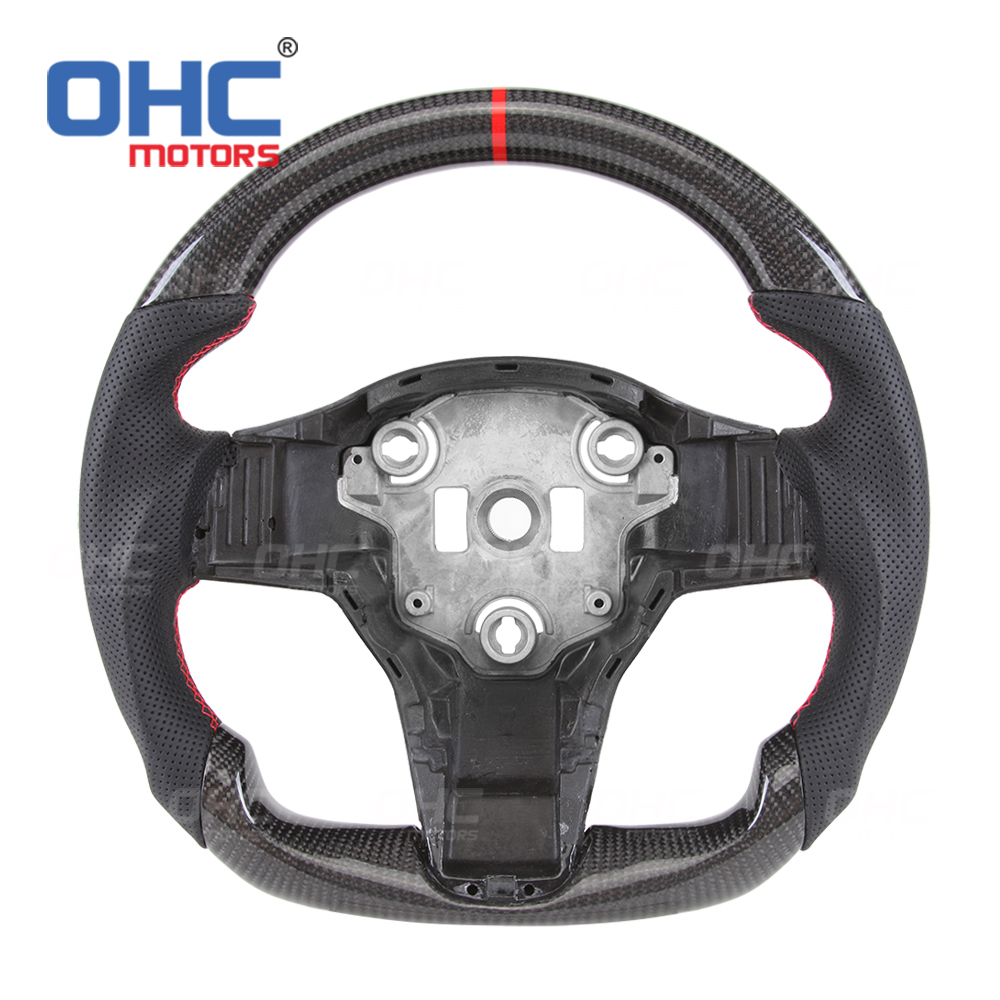 Carbon Fiber Steering Wheel For Tesla Model 3 Y 
